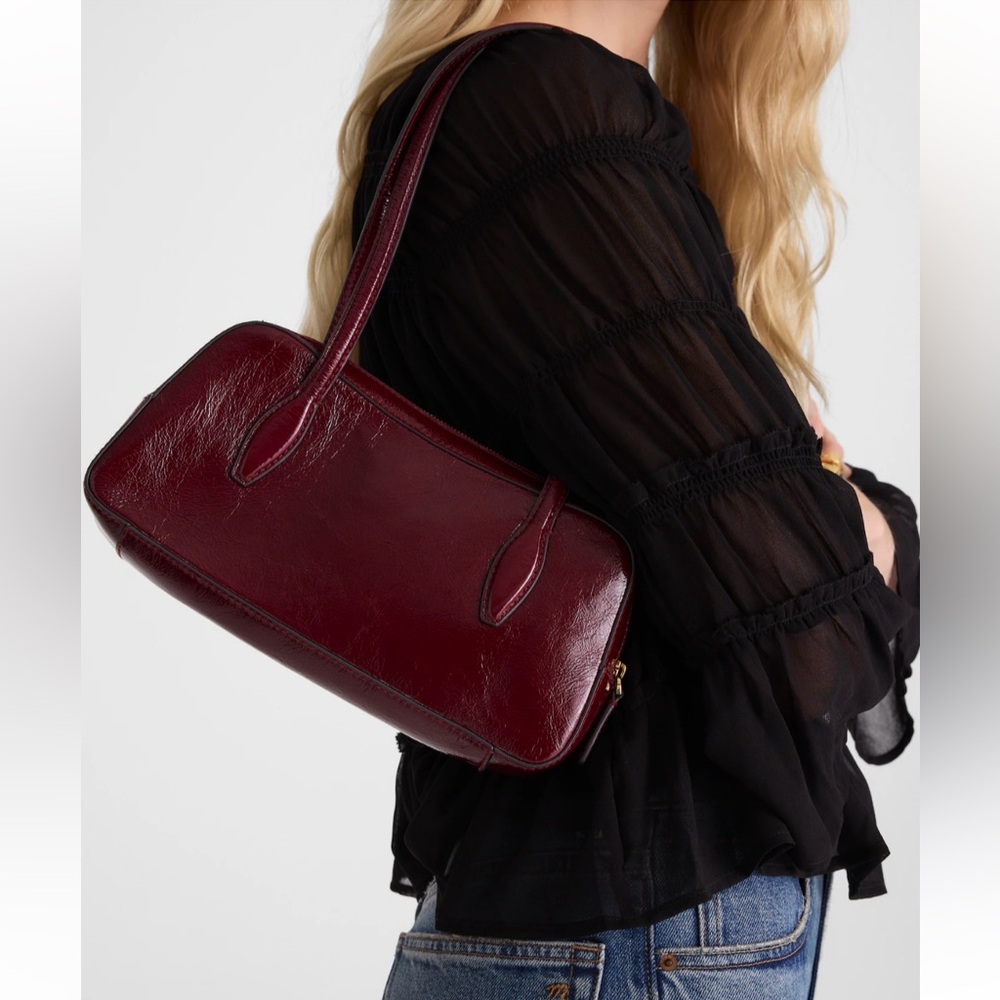 Madewell The Top-Zip Mini Shoulder Bag in Cabernet